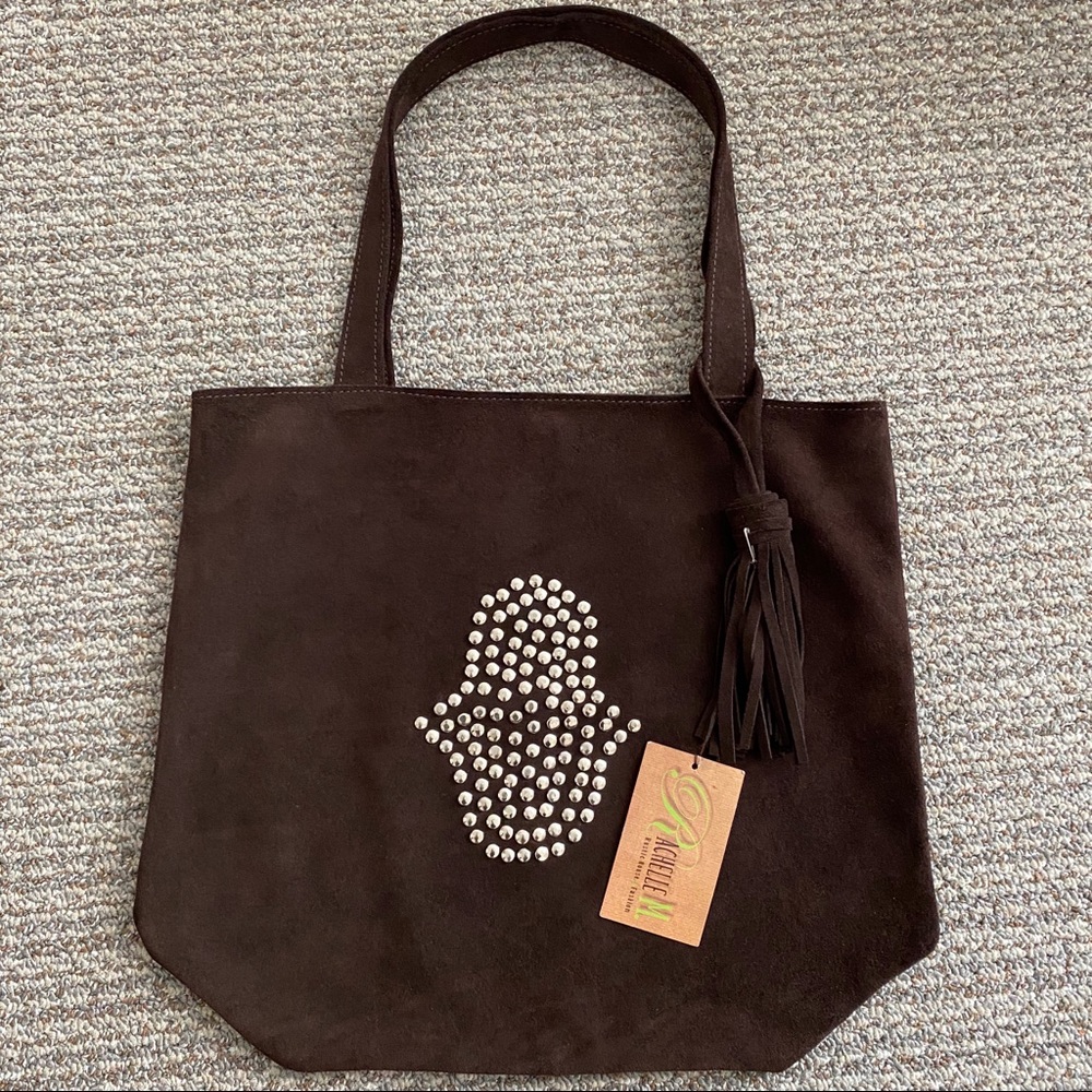 NWT $172 Handmade Cowhide BOHO Tassel Tote & ⁉️🎁!